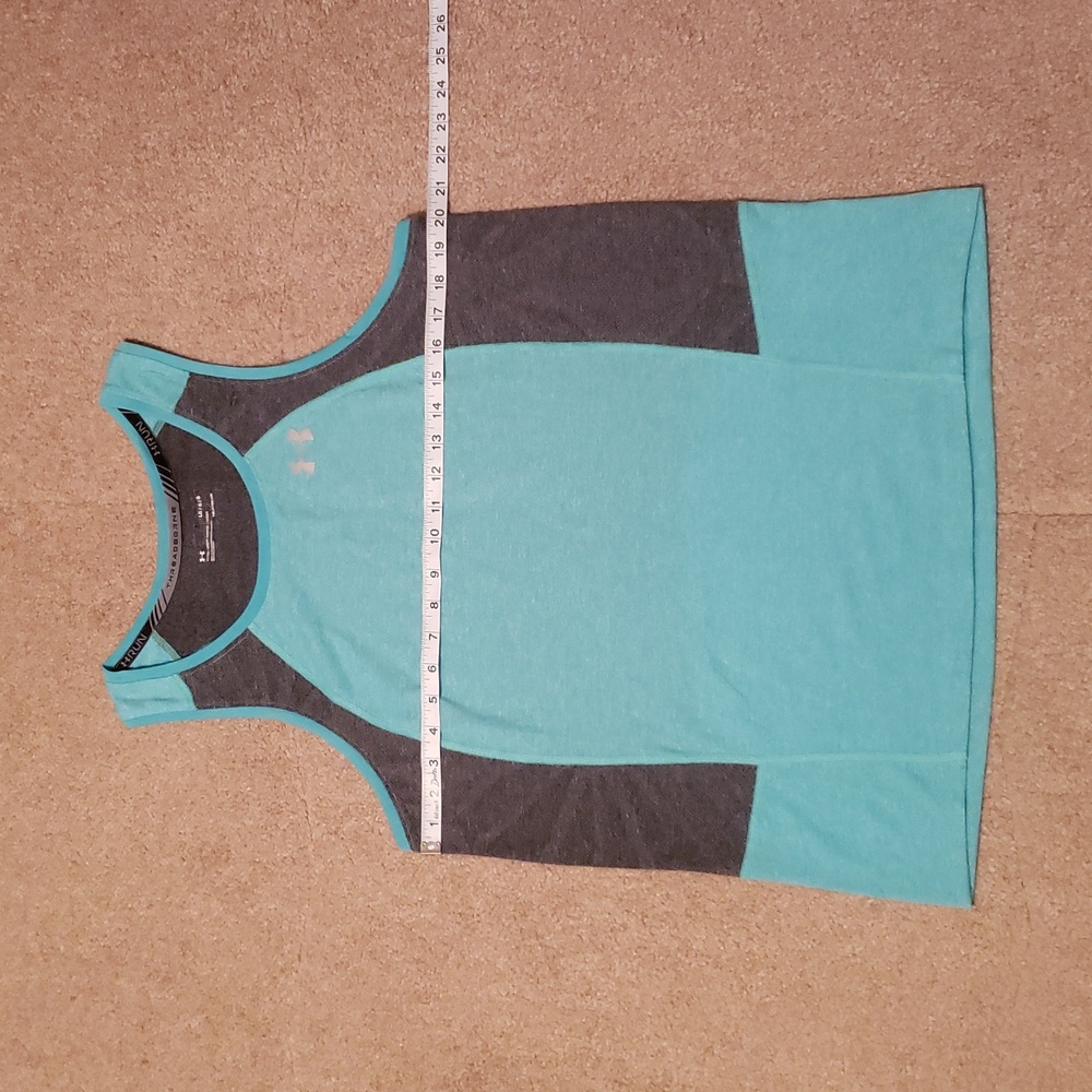 Under Armour Men's Green Threadborne Swift Singlet - Picture 6 of 9